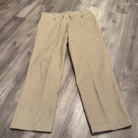 Nautica Wide Wale Corduroy Pants Mens Sz 40x30 Tan Straight Leg 100% Cotton - Picture 3 of 7